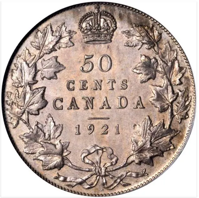 Rare Canada 1921 50 Cents, King of Canadian Coins