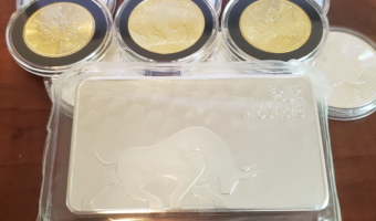 Gold Silver Bull 10 oz Silver Bar