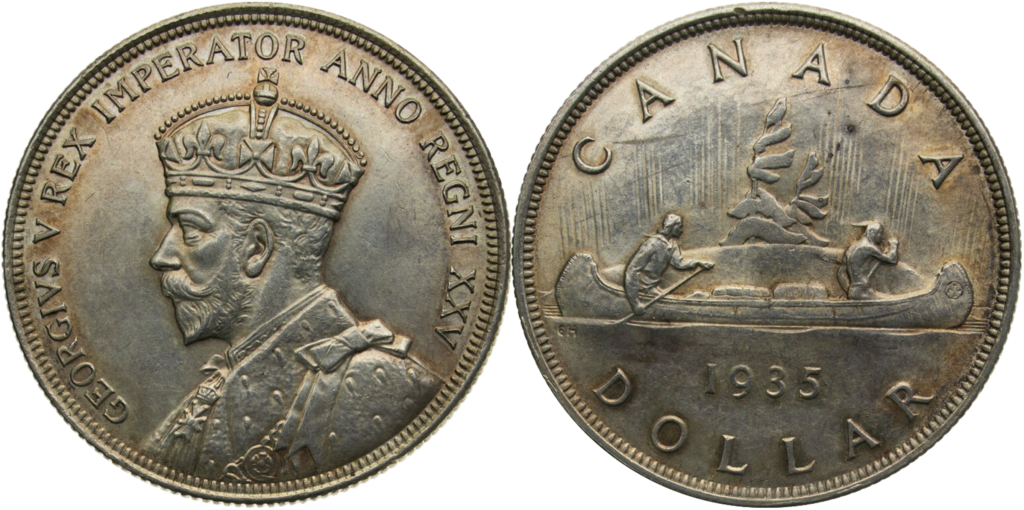 Canada 1935 Silver Dollar